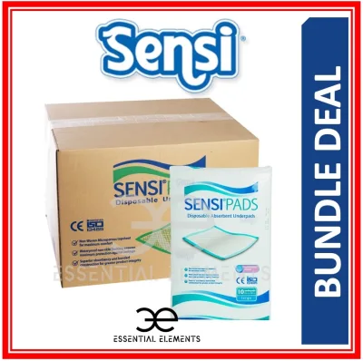 [BUNDLE CARTON DEAL] SENSI UNDERPADS (60cm X 90cm) Absorbent Underpad | SensiPads | Senior Care | Diamond embossed Sheet