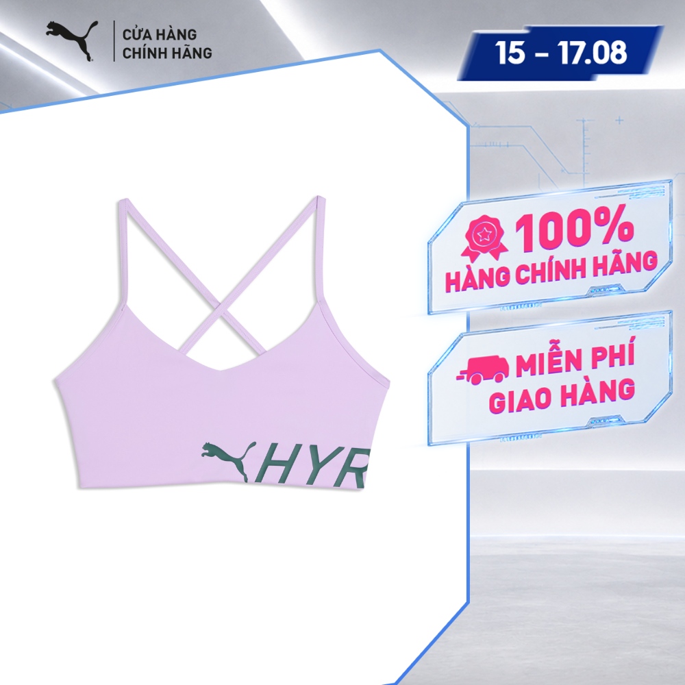 Áo Ngực Thể Thao Tập Luyện PUMA Nữ W HYROX STRAPPY PWRMODE BRA Light Lavender Màu Tím