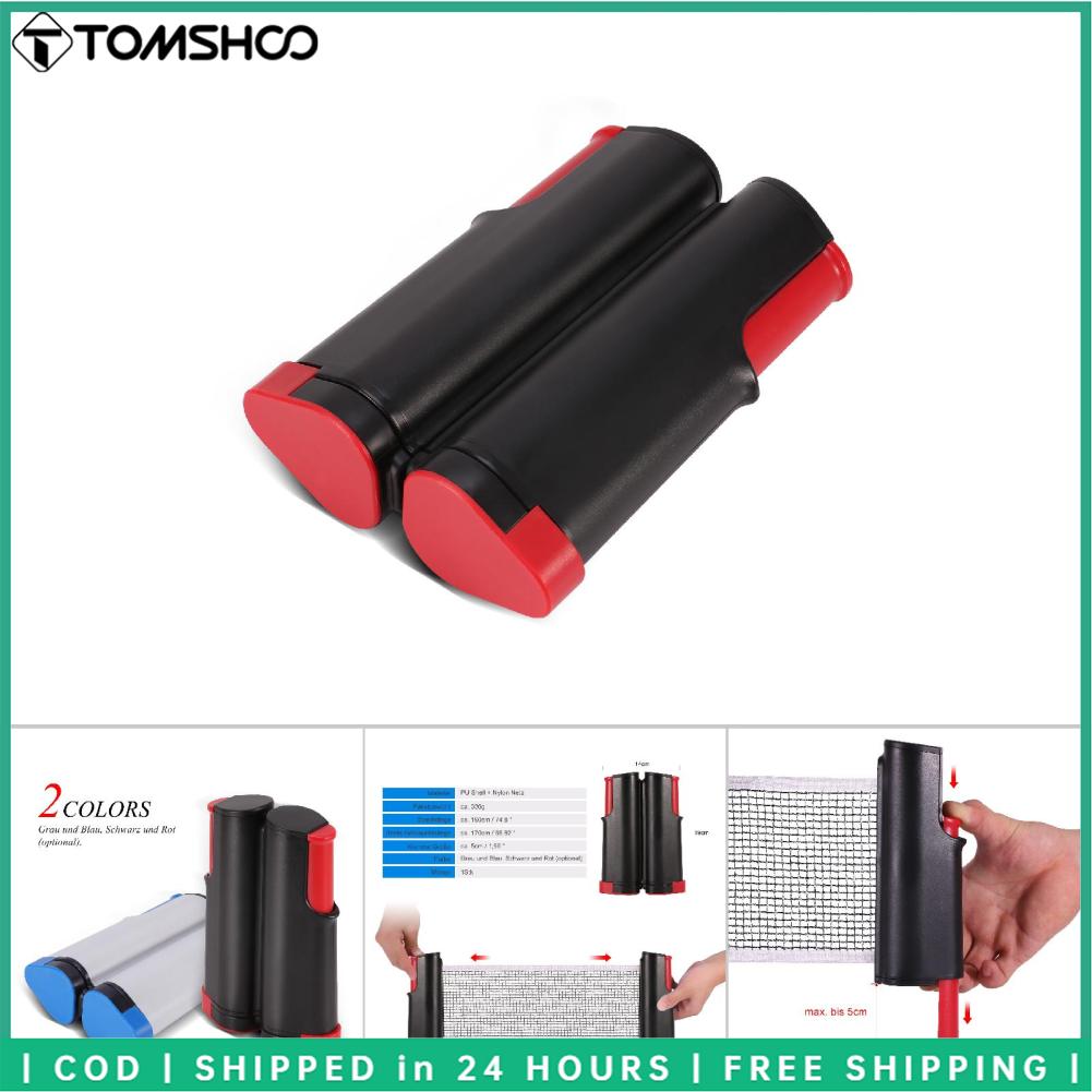 TOMSHOO 2 Màu Sắc Bền Có Thể Thu Vào Lưới Bóng Bàn Có Thể Điều Chỉnh Ngoài Trời Bóng Bàn Lưới Phụ Kiện