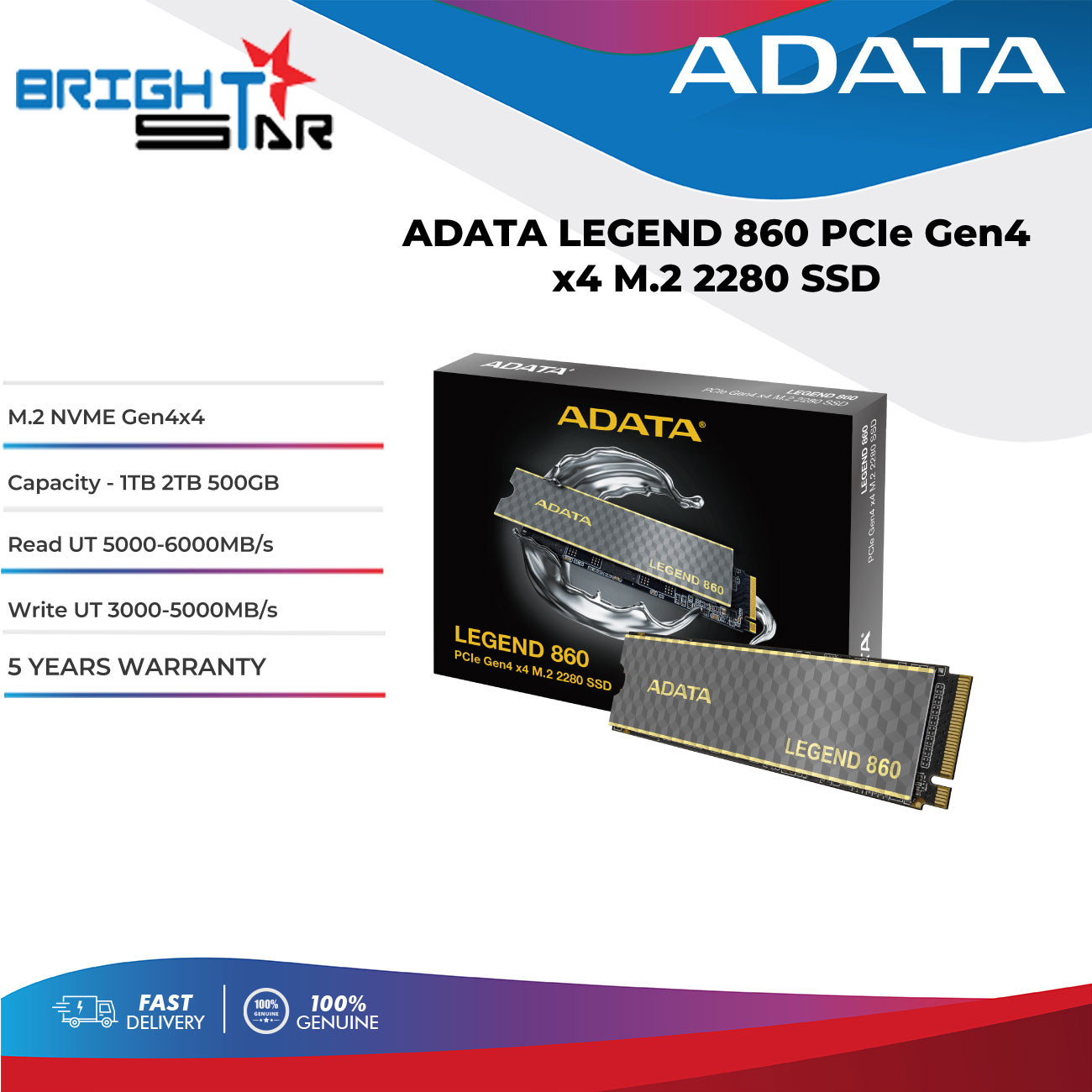 ACER FA200 M.2 PCIE Gen4x4 SSD (500GB/1TB/2TB/4TB) Up To 7200Mb/S