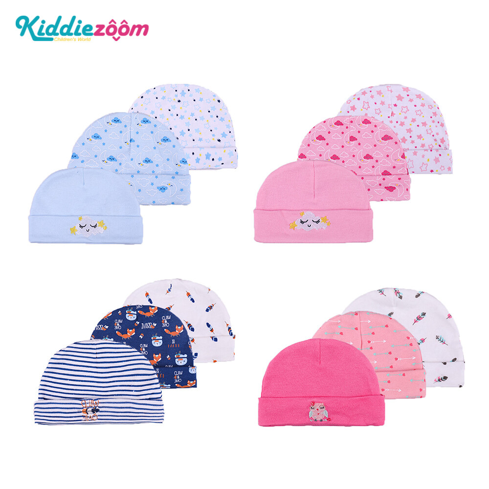 Kiddiezoom 3 Chiếc Mũ Trẻ Em, Cotton