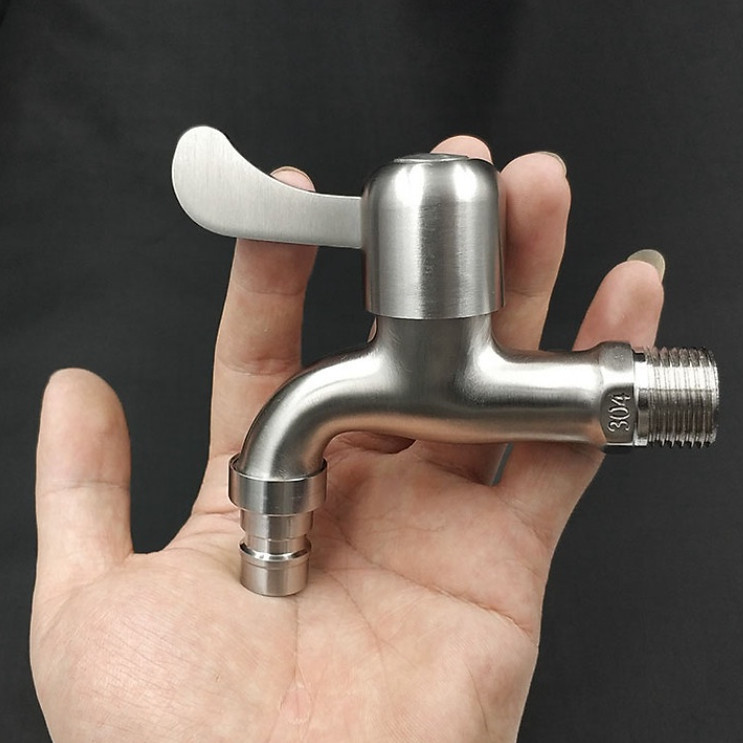 Vòi Nước INOX Cao Cấp chống hoen rỉ, vòi Hồ Xả Nước Cực Mạnh Chất Liệu Inox 304 Cao Cấp Bền Bỉ(Dày, đúc kỹ)