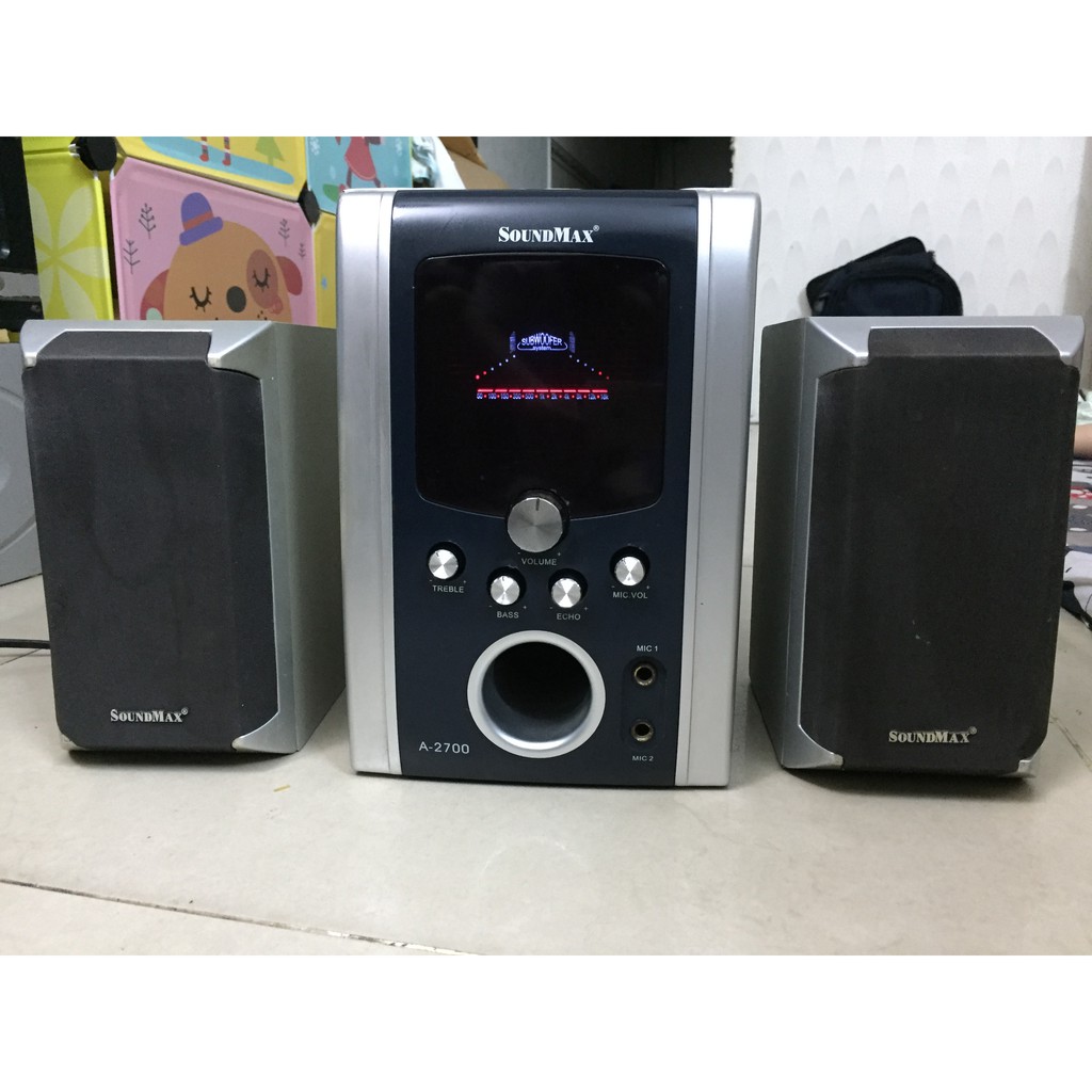 Loa Soundmax A2700 đã qua sử dụng, nghe nhạc - xem phim (Tặng Dây AV 3.5 gắn điện thoại)