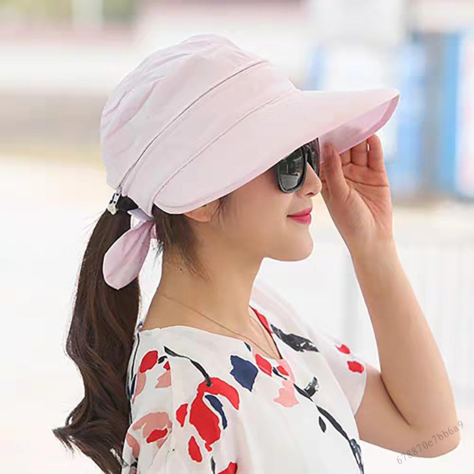 Aerh mùa hè phong cách thời trang Hàn Quốc hat dễ dàng để thực hiện tính khí Mũ che nắng cho văn phòng nhà cửa đi học du lịch đi bộ đường dài AERH-MY TF-Ais-VN