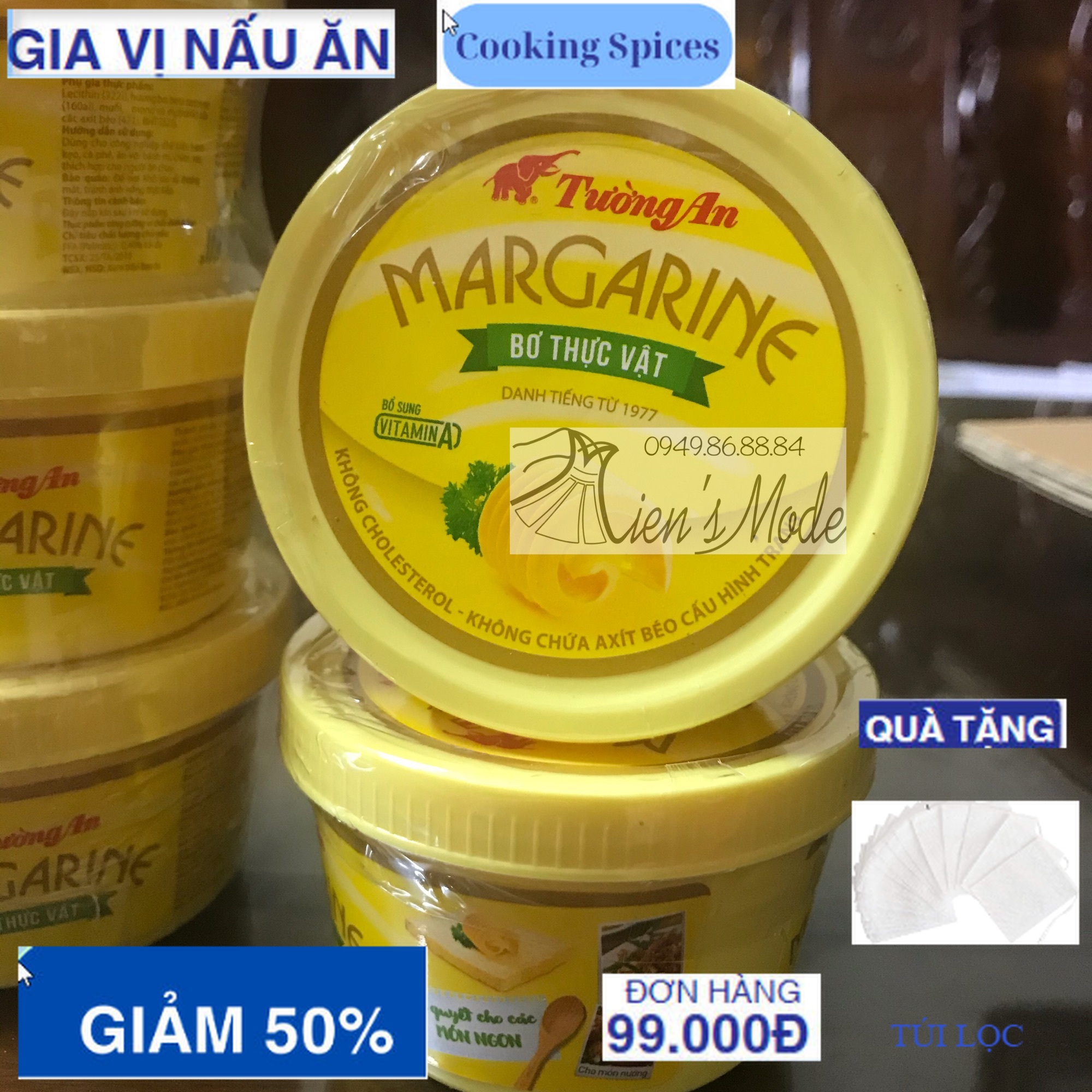 1 hộp Bơ thực vật tường An 80gr