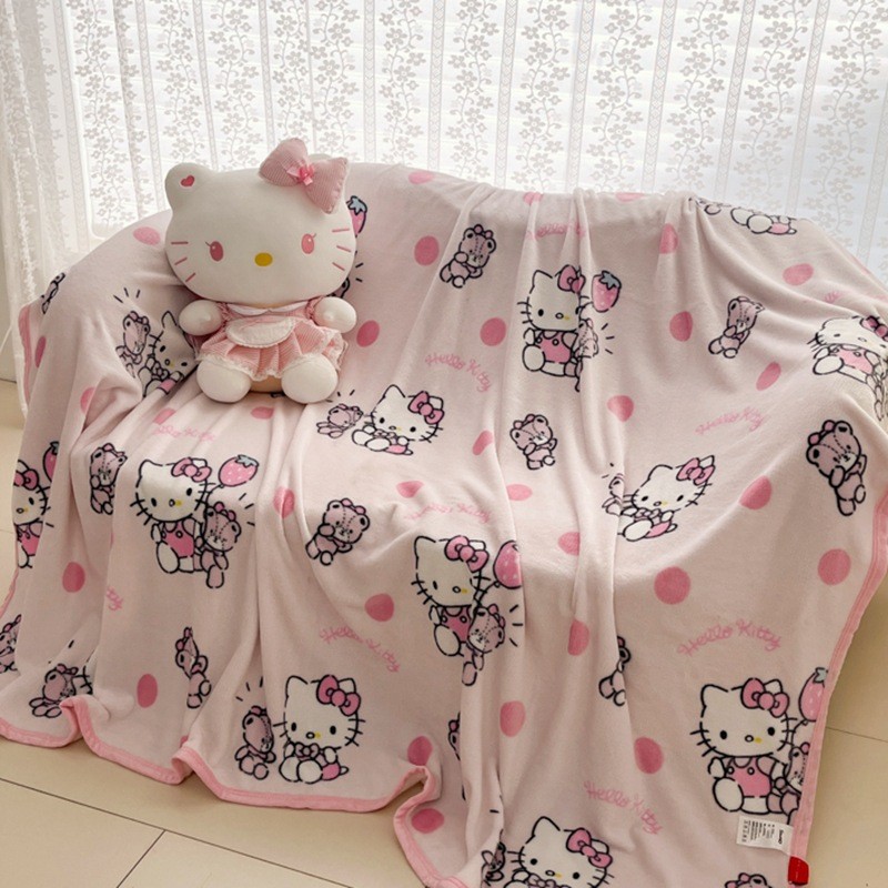SG EmmAmy® Sanrio Milk Fluffy Double-sided Covering Blanket- Kids Cute Nap Blanket Blanket Air Conditioning Quilt