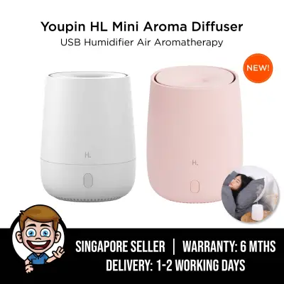 Youpin HL Aroma Diffuser, Humidifier, Portable USB Mini Air Aromatherapy Diffuser Humidifier, Quiet Operation, Mist Maker With Nightlight for Car, Home and Office