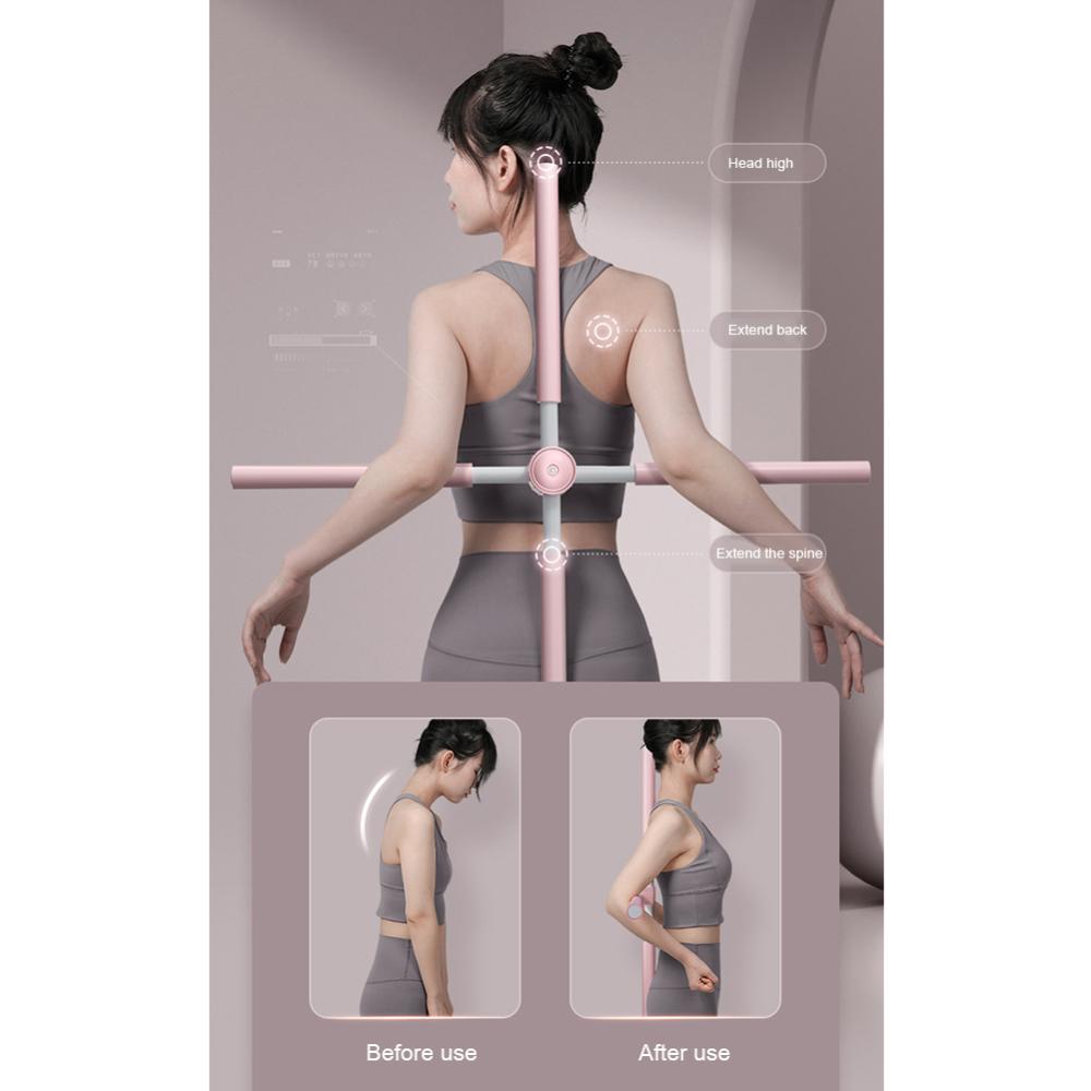 Gậy Yoga cho lưng gù đai điều chỉnh tư thế chéo hở lưng tập thể hình tại nhà