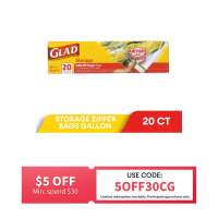 Glad Storage Gallon Zipper Food Bags 20s