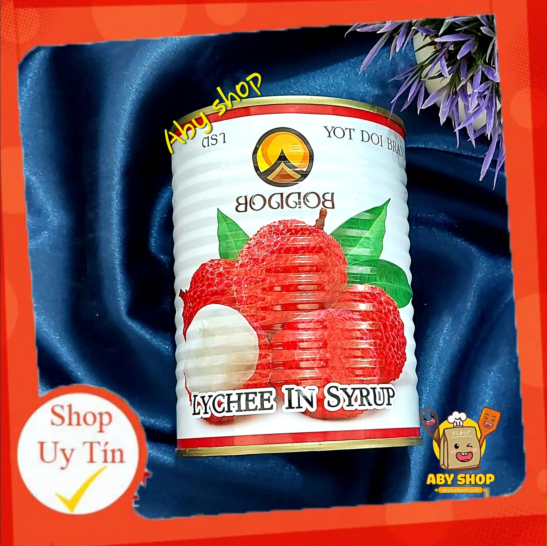 Vải thiều Boddo 565g ⚡ GIÁ TỐT ⚡vải ngâm đóng hộp với hương vị ngọt ngào