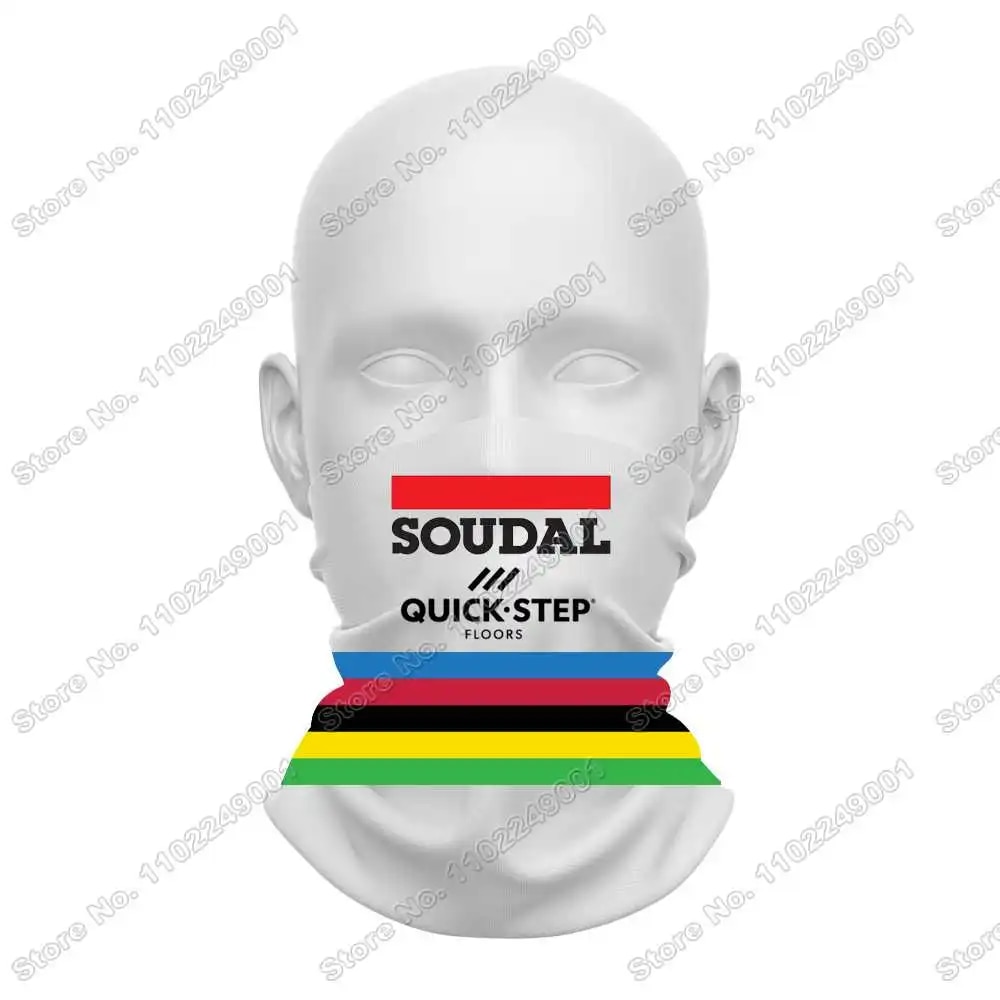 【New and Improved】 2023 Soudal Quick Step Cycling Neck Warmer Summer Multifunctional Headwear Remco Evenepoel Riding Scarf Outdoor Headbands