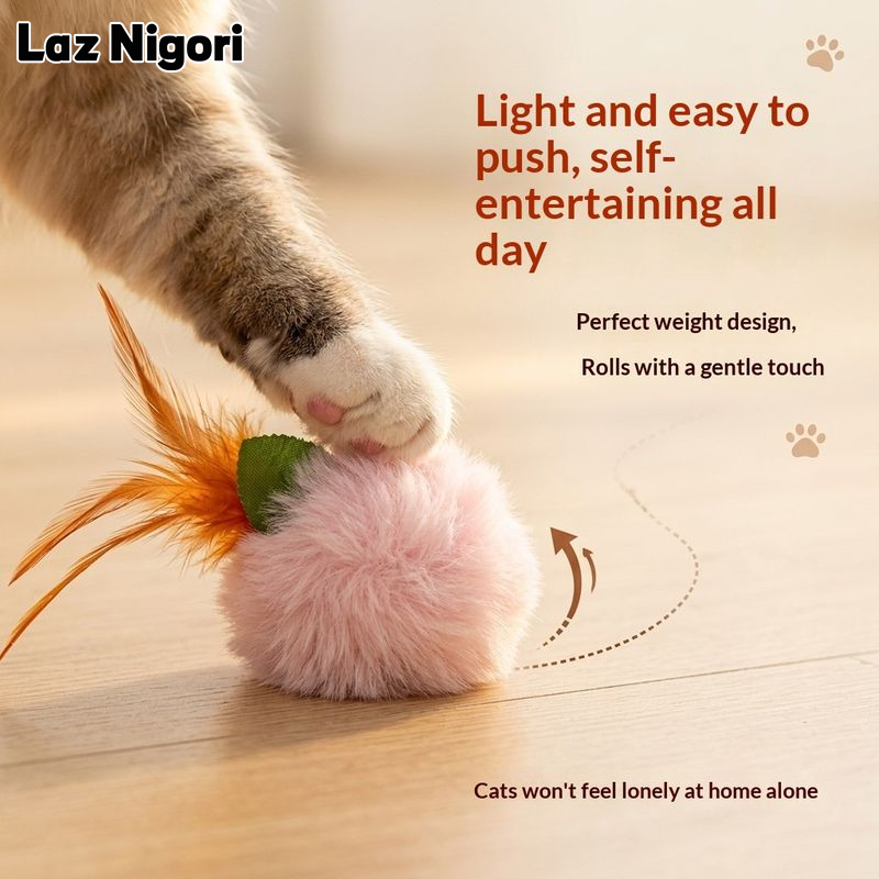 Laz Nigori Fluffy Cat Toy with Feathers for Interactive Play and Mental Stimulation ราคา 39 บาท*ส่งฟรี
