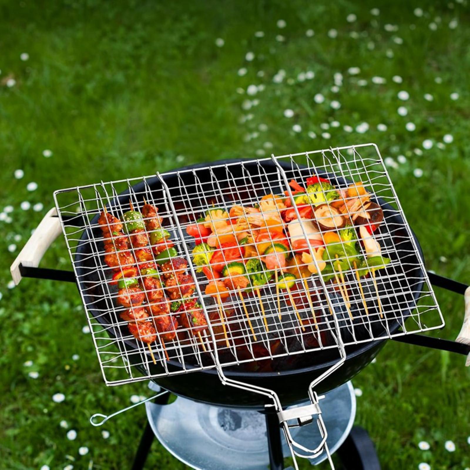 Miracle Shining Grill Basket Stainless Steel Cooking Accessories Barbeque Griller with Handle Grill Clip for Chicken Seafood Vegetables Steak ราคา 521 บาท*ส่งฟรี