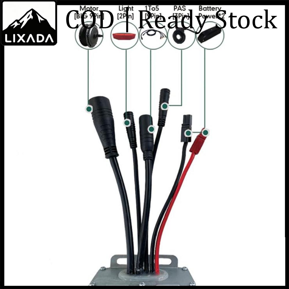 LIXADA 15A ไฟฟ้าจักรยาน Controller Brushless Square Wave Controller กันน้ำอินเทอร์เฟซสำหรับ 250 W มอเตอร์ ราคา 2,440 บาท*ส่งฟรี