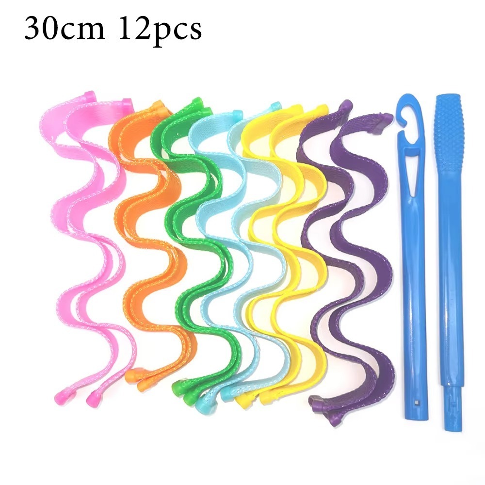 BUCHE Thanh uốn tóc Máy uốn tóc không  Máy tạo hình sóng Dụng cụ tạo kiểu tóc Thanh uốn  30cm Con lăn tóc không  Dành cho Nữ - 3