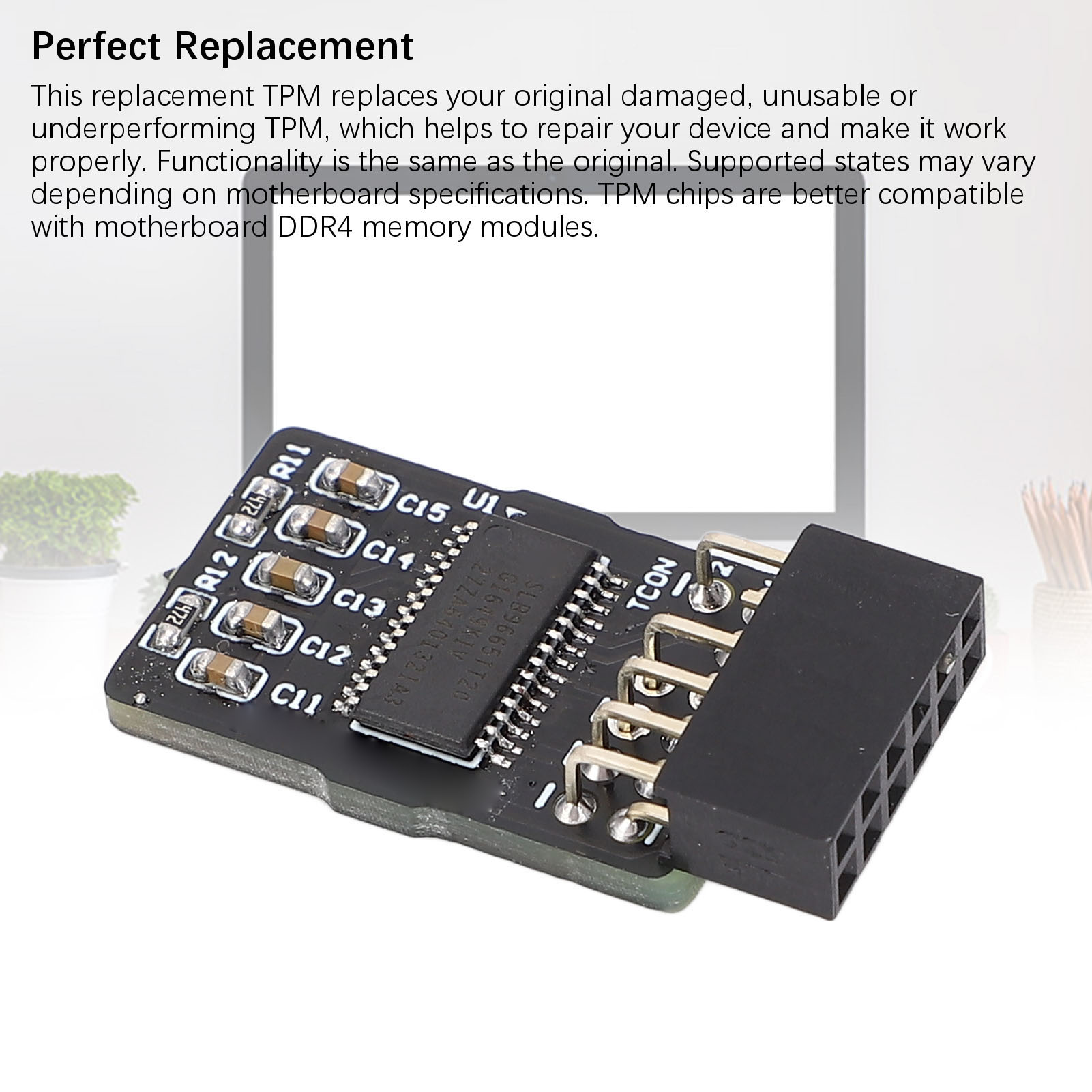 Garosa Mô-đun TPM 2.0 Mô-đun bảo mật mã hóa 12-1 chân cho bo mạch chủ với khoảng cách 2 54mm cho PC Giá 406,000 Đồng*Miễn phí vận chuyển