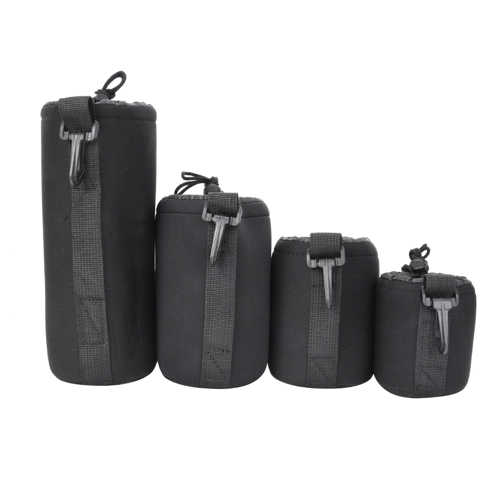 4 Túi Đựng Ống Kính DSLR Neoprene, Chống Sốc, Có Thể Điều Chỉnh Kích Cỡ S M L XL, Hoàn Hảo Cho Các Nhiếp Ảnh Gia Khi Di Chuyển