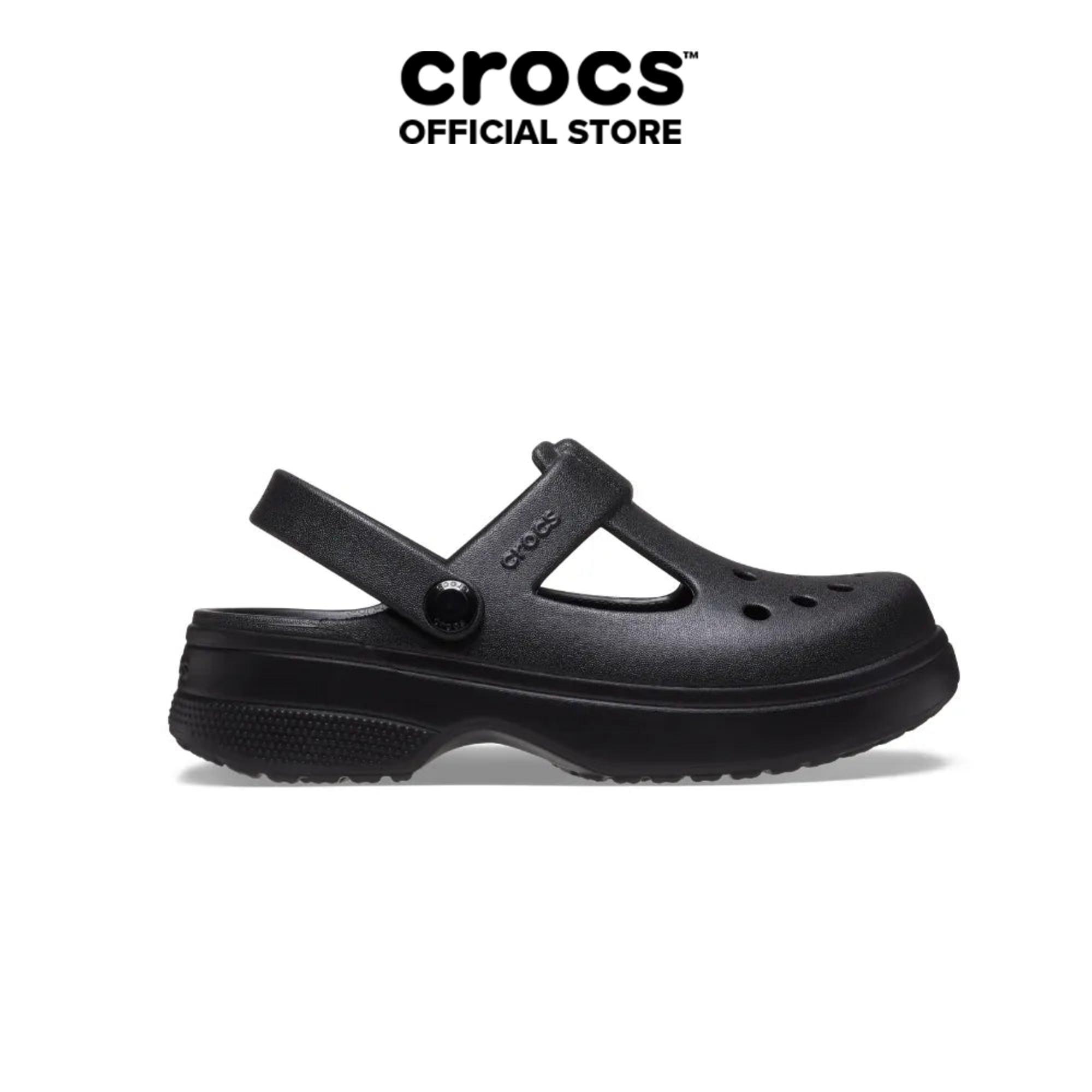 Giày Clog Trẻ Em Crocs Classic Mary Jane - Black - 210615-001
