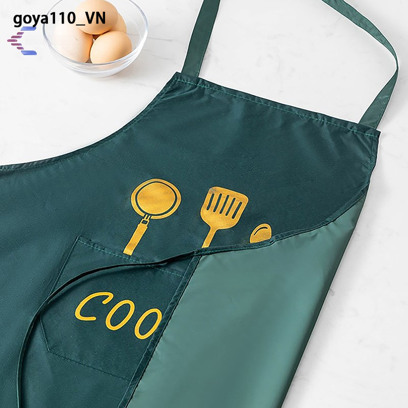 goya110 [Cminyp] Tạp dề Chống Thấm Nước Chống Dầu Có Thể Lau Tay Nhà Bếp Quần Áo Làm Việc Nấu Ăn Tại Nhà Vệ Sinh Nam Nữ Tạp Dề Không Tay Đa Năng Mới