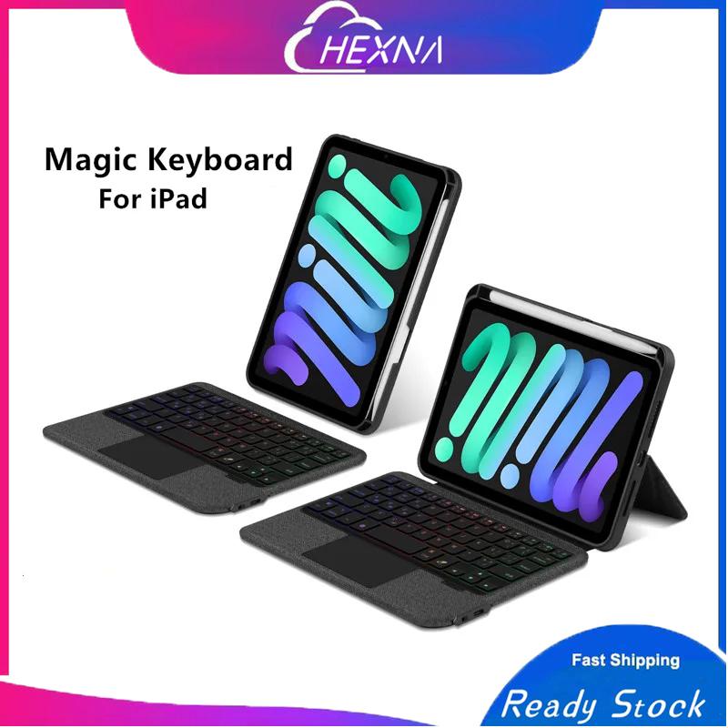 ≮304≯Magnetic Keyboard For iPad mini 6th 7th 8.3 Inch 10.2 7 8 9 th 10.5 ipad 10 11 A16 2026 Air 11/13 M3 2026pro 11 2018-2026 Air 4 5 6 10gen 10.9 Smart Cover Case Magnetic Separate Backlit Keyboard