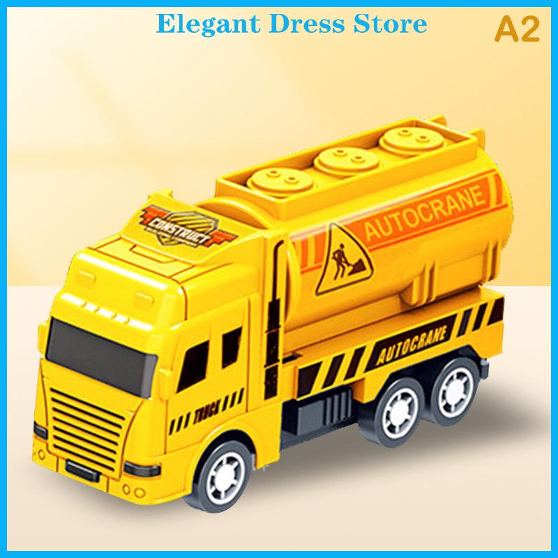 [K&P Elegant]👗👗 Trẻ em Đồ chơi xe hơi quán tính vệ sinh xe tải mô hình kéo trở lại kỹ thuật quân sự Xe chữa cháy động cơ bé trai đồ chơi cho trẻ em Quà tặng - 7
