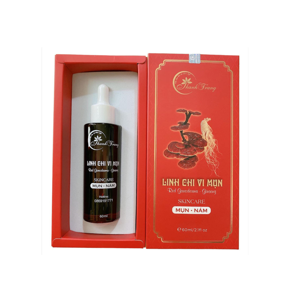 Linh chi vi mụn tái tạo da thanh trang trừ mụn thâm nám sẹo rỗ