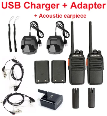 Singapore stock! IMDA Approved, Retevis RT24 Walkie Talkie 0.5W 16 Channel PMR446 Legal and License-Free (Singapore and Europe) Two Way Radio with USB Charger + 3 pin adapter with two outputs (Black, 1 Pair)