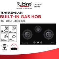 RUBINE RGH-LOTOFLEXI3B-BLFX Glass Gas Hob With Flame Power (5.0kw)