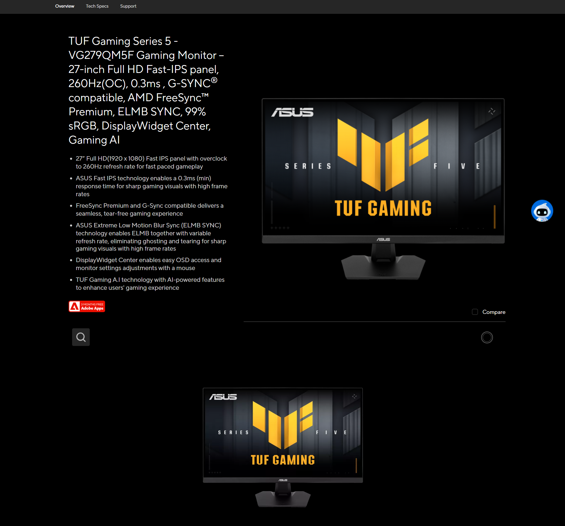 VG279QM5F technical feature 1