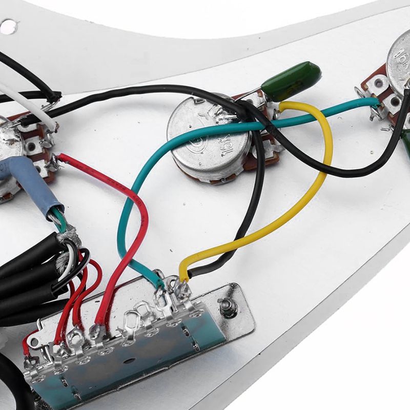 Prewired Pickguard Pickup Kit SSS Dual Hot Rail Humbucker Pickups Pickguard Scratchplate Assembly