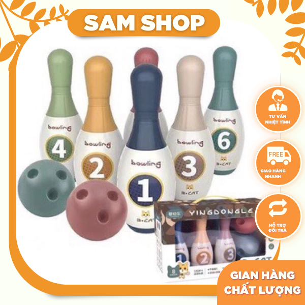 Đồ chơi ném bóng bowling vui nhộn, đồ chơi vận động cho bé
