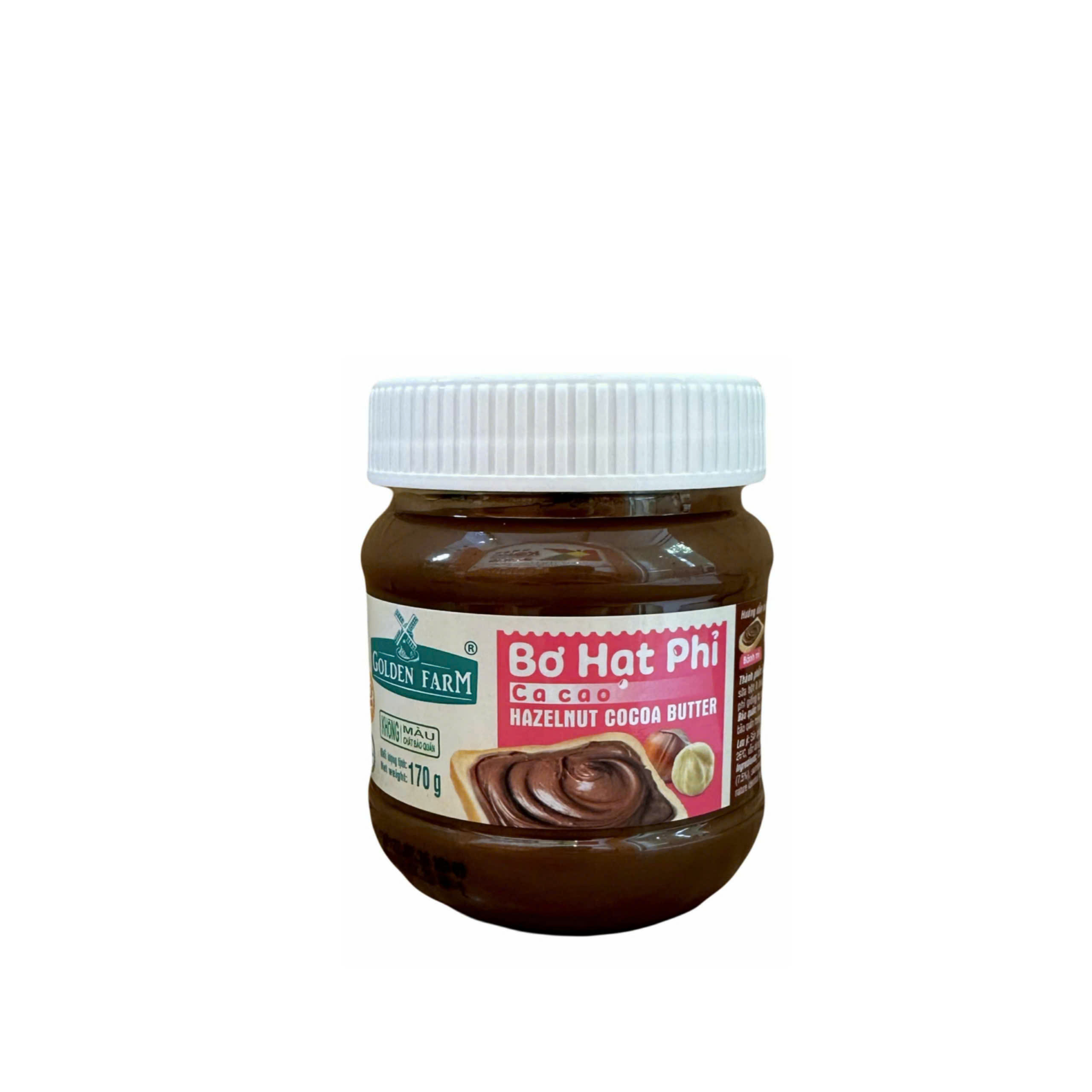 Bơ Hạt Phỉ Cacao Golden Farm hộp 170g