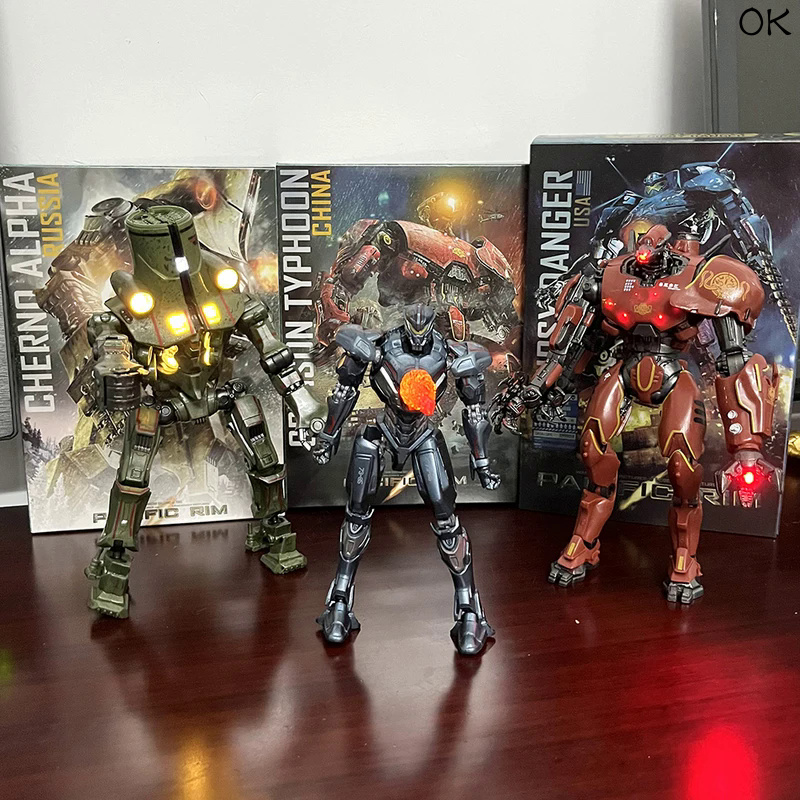 New Neca Pacific Rim Figure LED Red Tramp Japanese Mecha Bandai Gipsy Danger Obsidian Fury The Eurek