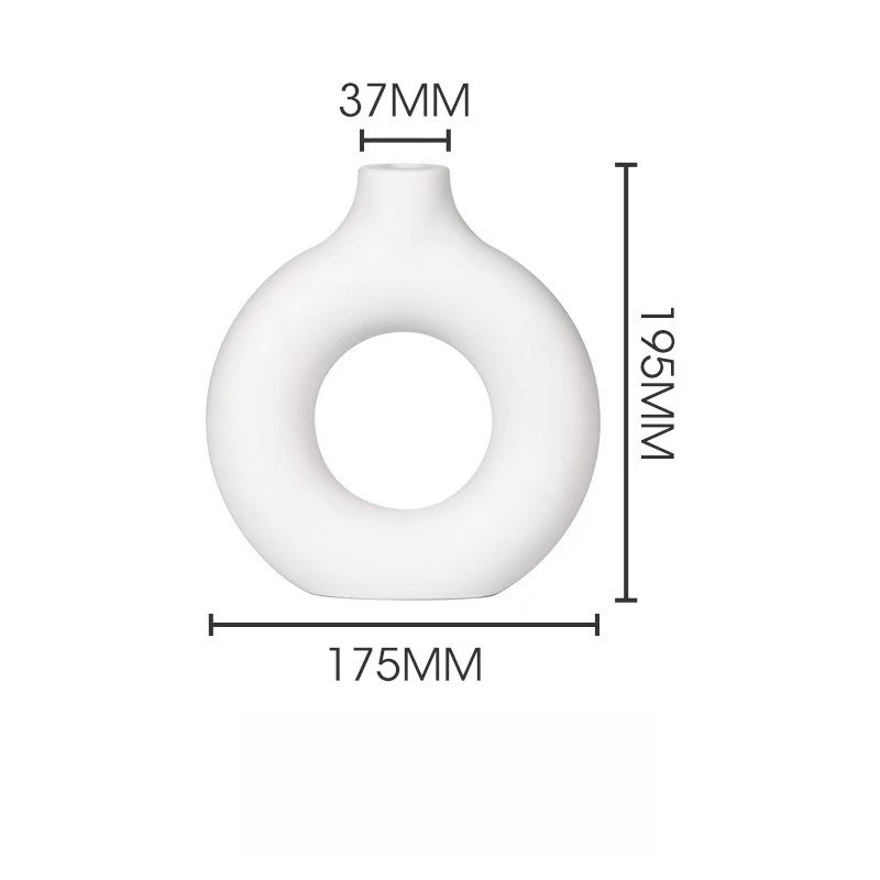 19cm แจกันดอกไม้พลาสติก แข็งแรงทนทาน ไม่แตกง่าย สำหรับแจกันจัดดอกไม้ตกแต่งบ้าน ของตกแต่งห้อง​