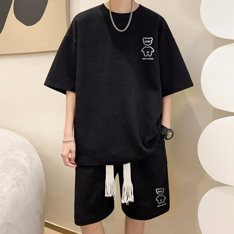YIPINYOUYOU丨áo thun nam-kiểu mới áo thun nam mát mịn forom rộng Bộ vest nam ootd (áo phông ngắn tay 