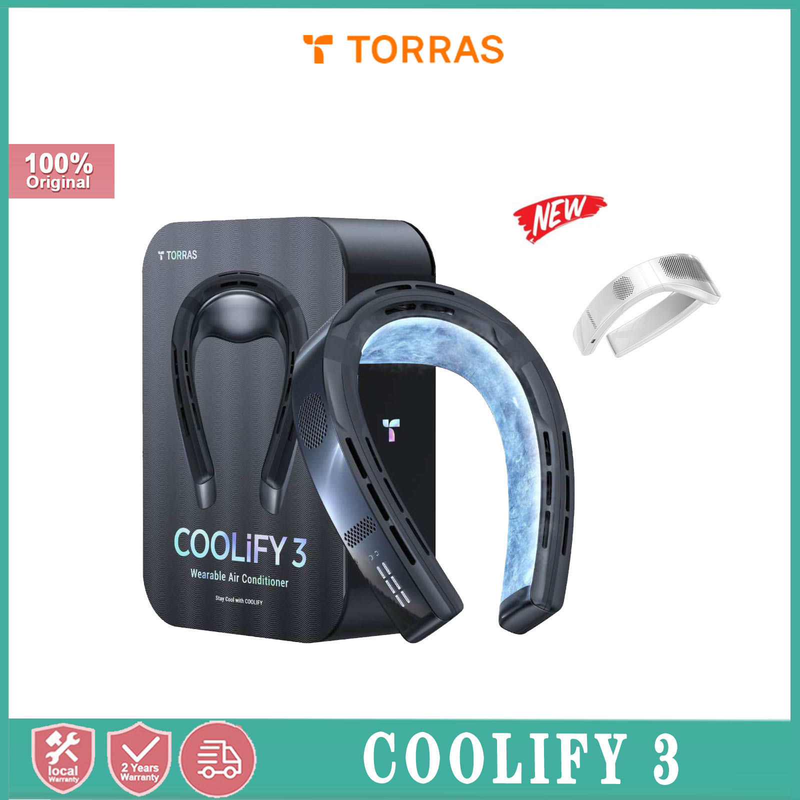 TORRAS COOLIFY 3 Neck Air Conditioner, Extreme Cooling Version Neck Fan, Full-body Cooling Portable Fan, Vertical Airflow Personal Fan, AI Temp Control Portable Neck Fan ราคา 9,499 บาท*ส่งฟรี