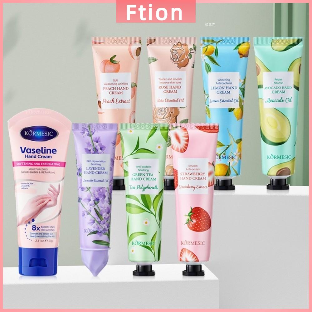 FTION Dưỡng ẩm Kem dưỡng da tay Vaseline Hoa quả Không nhờn Kem dưỡng ẩm tay Mềm mại Chống nứt Sữa dưỡng da tay phục hồi Chăm sóc tay