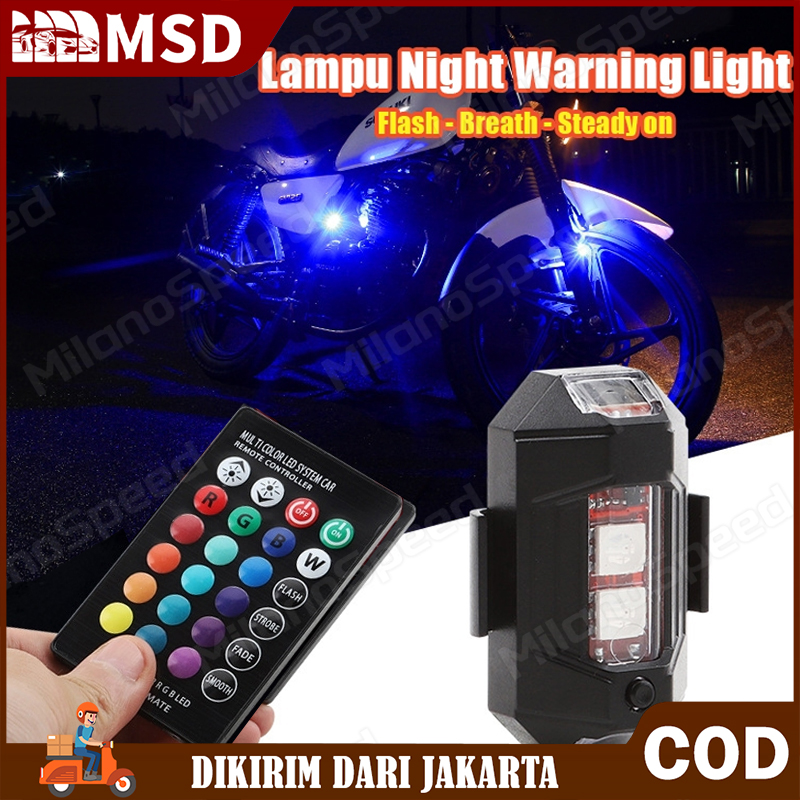 7 Color universal LED flashing light aircraft strobe light anti collision motorcycle car drone RGB aircraft plane USB waterproof custom mode waterproof sports car Sport Luxury Harga 30,600 rupiah*Gratis Ongkir