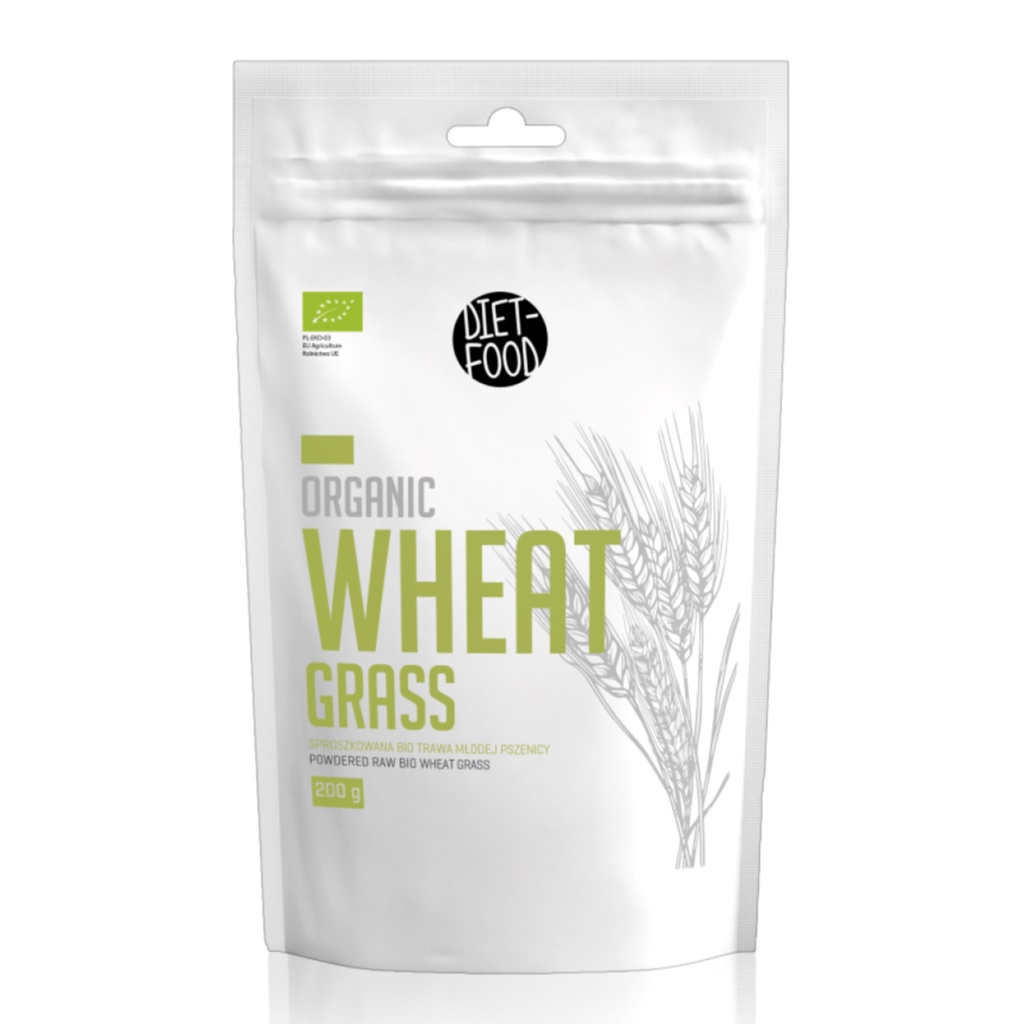 Bột Cỏ Lúa Mì Non Hữu Cơ, Organic Wheat Grass 200g - DIET-FOOD