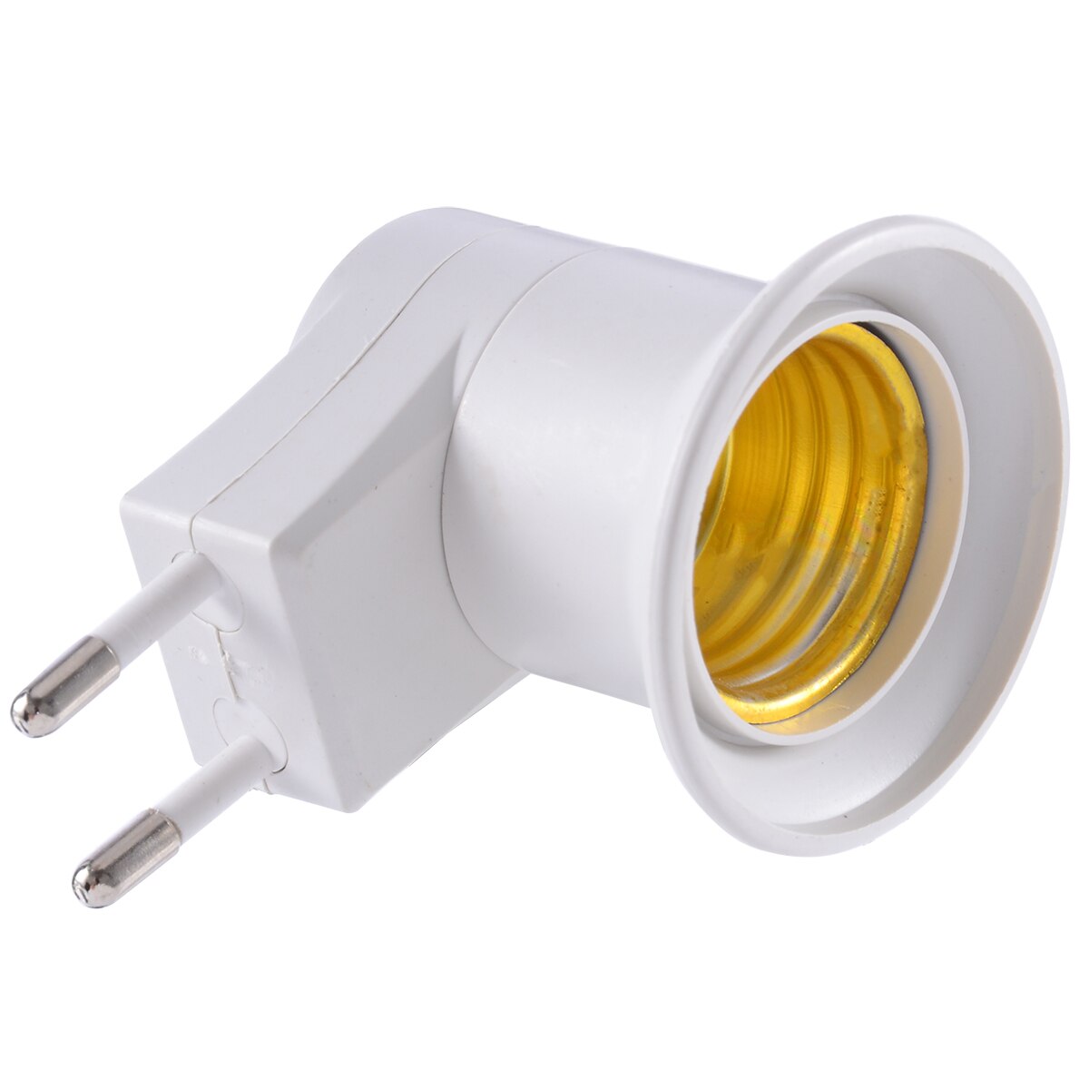 Mayitr EU Plug Lamp Bulb Base Socket Holder E27 LED Light Male Base AC Power 100V-240V  Converter ON/OFF Button Switch