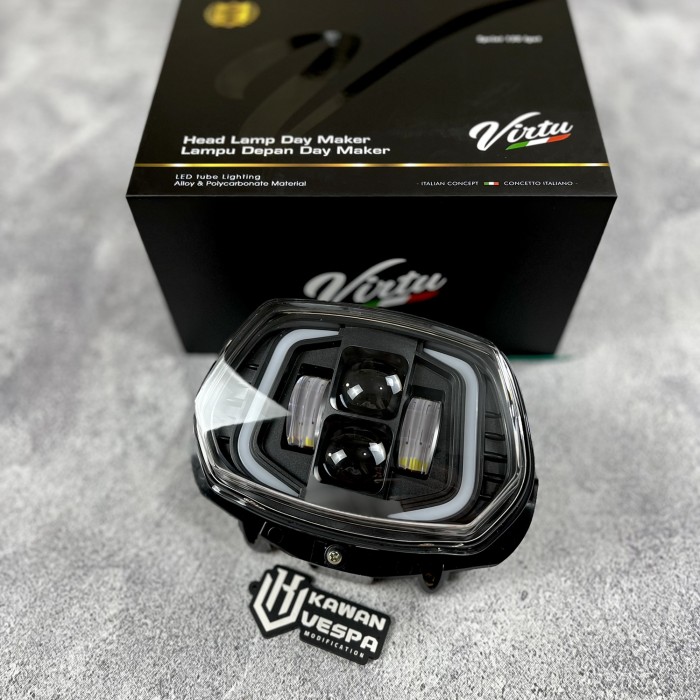 HEADLAMP LED DAYMAKER VIRTU FOR VESPA SPRINT Harga  1,839,000 Ringgit*Penghantaran Percuma
