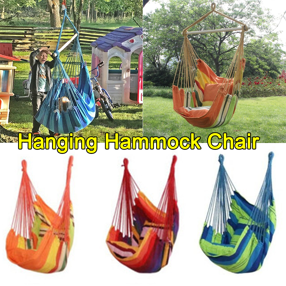 QIAODEN Mềm Cầm tay Ghế treo sân vườn Sợi vải Phòng ngủ Giường dây cắm trại Sân vườn Võng đu Ghế xích đu Ghế võng Treo võng