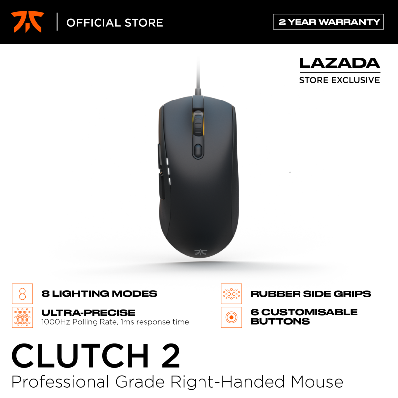 Fnatic Clutch 2 Gaming Mouse, Professional Grade Right-Handed E-Sports Gaming Mice