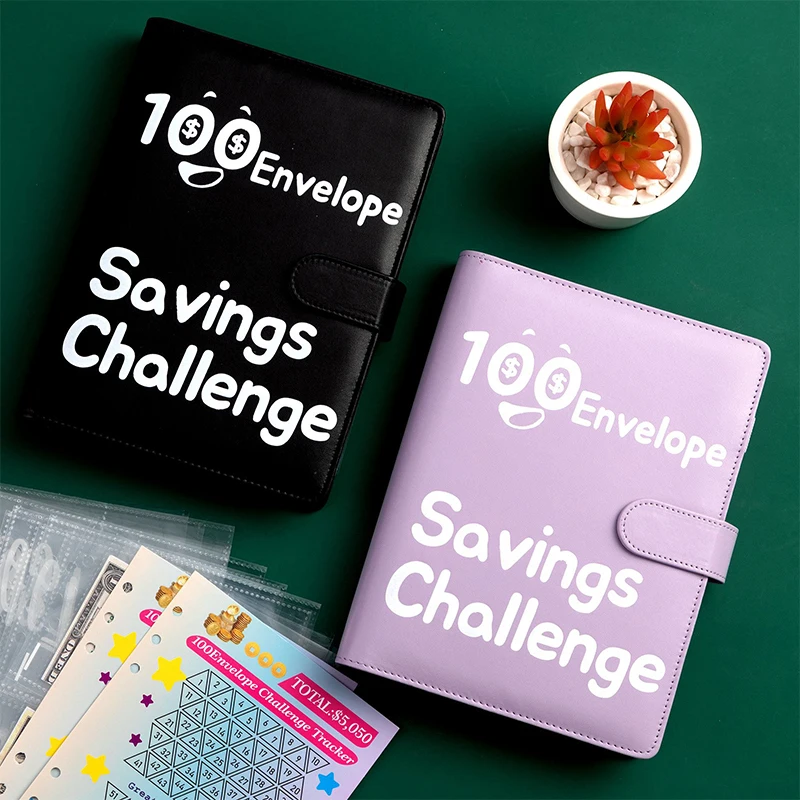 [DSA SILGKBJ DFVSAD 142] 100 Days 100 Envelope Savings Challenge Saving Money Challenge Binder Notebook Cash Budget Organizer Cash Storage Hand Ledger