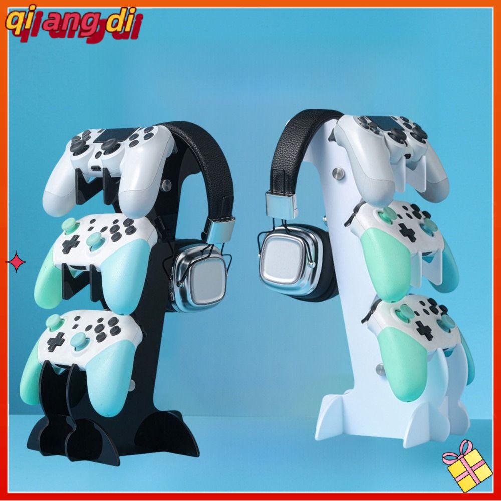 QIANGDI Ba lớp Giá đỡ điều khiển trò chơi Acrylic Mạnh mẽ Giá đỡ màn hình gamepad Phụ kiện chơi game Giá đỡ tai nghe Cho PS5/PS4/Xbox/Chuyển đổi