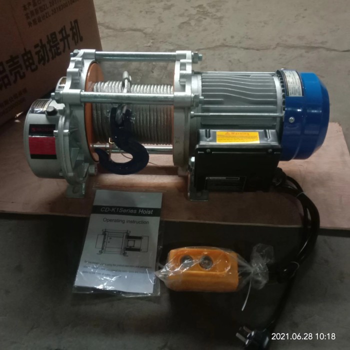 PROMO- ELECTRIC WINCH 1200 KG X 50 METER 220 V ALAT ANGKUT BARANG - MINAMIA SHOP Harga 8,420,000 rupiah*Gratis Ongkir