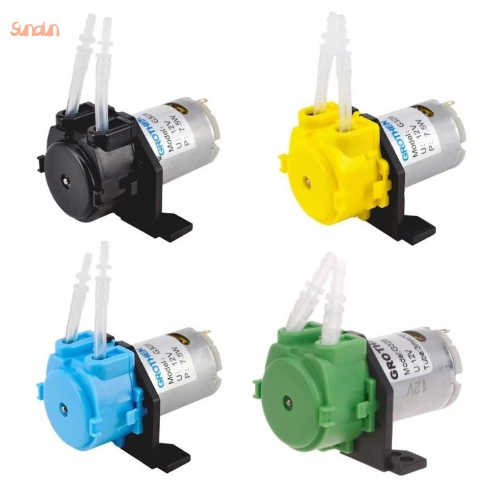 SUNDUN Điện áp 12V/24V Bơm định lượng 12V DC Thiết kế nhu động Kích thước 35 Bơm bể cá Chuyển chất lỏng Tương thích DIY Bơm nước phân tích Sử dụng bể cá