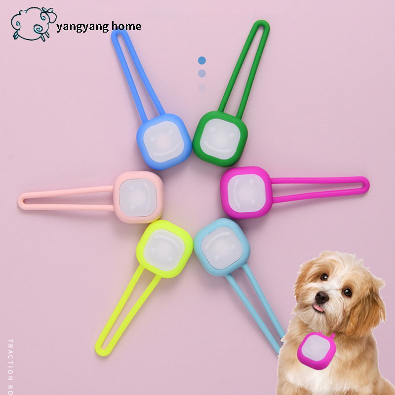 Vật nuôi phát sáng Mặt dây chuyền không thấm nước Silicone Vòng cổ an toàn nhấp nháy ban đêm Mặt dây chuyền cho chó ngoài trời Đi bộ đường dài