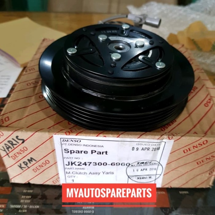 MAGNET CLUTCH AC MOBIL TOYOTA YARIS DAN NEW VIOS ASLI DENSO Harga 901,820 rupiah*Gratis Ongkir