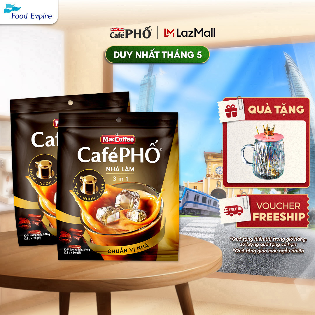 Combo 2 Túi Cà phê Phố Nhà làm - MacCoffee (túi 30 gói x 28g)
